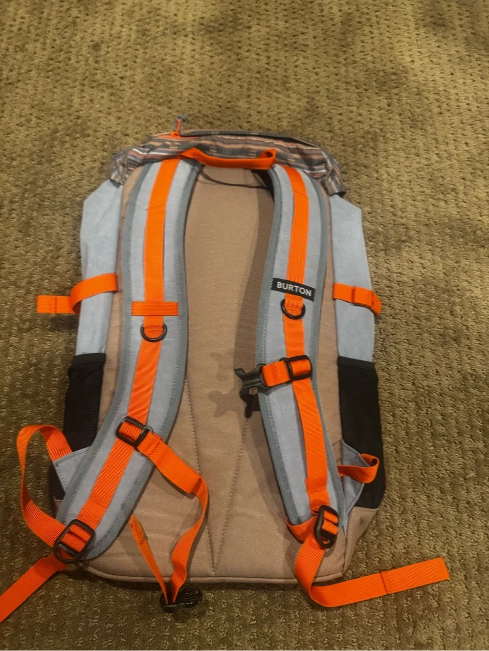 Burton US open snowboarding championships Men's Gray and Orange Outdoor Backpack